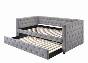 Mockern Tufted Upholstered Daybed with Trundle Grey - Half Price Furniture