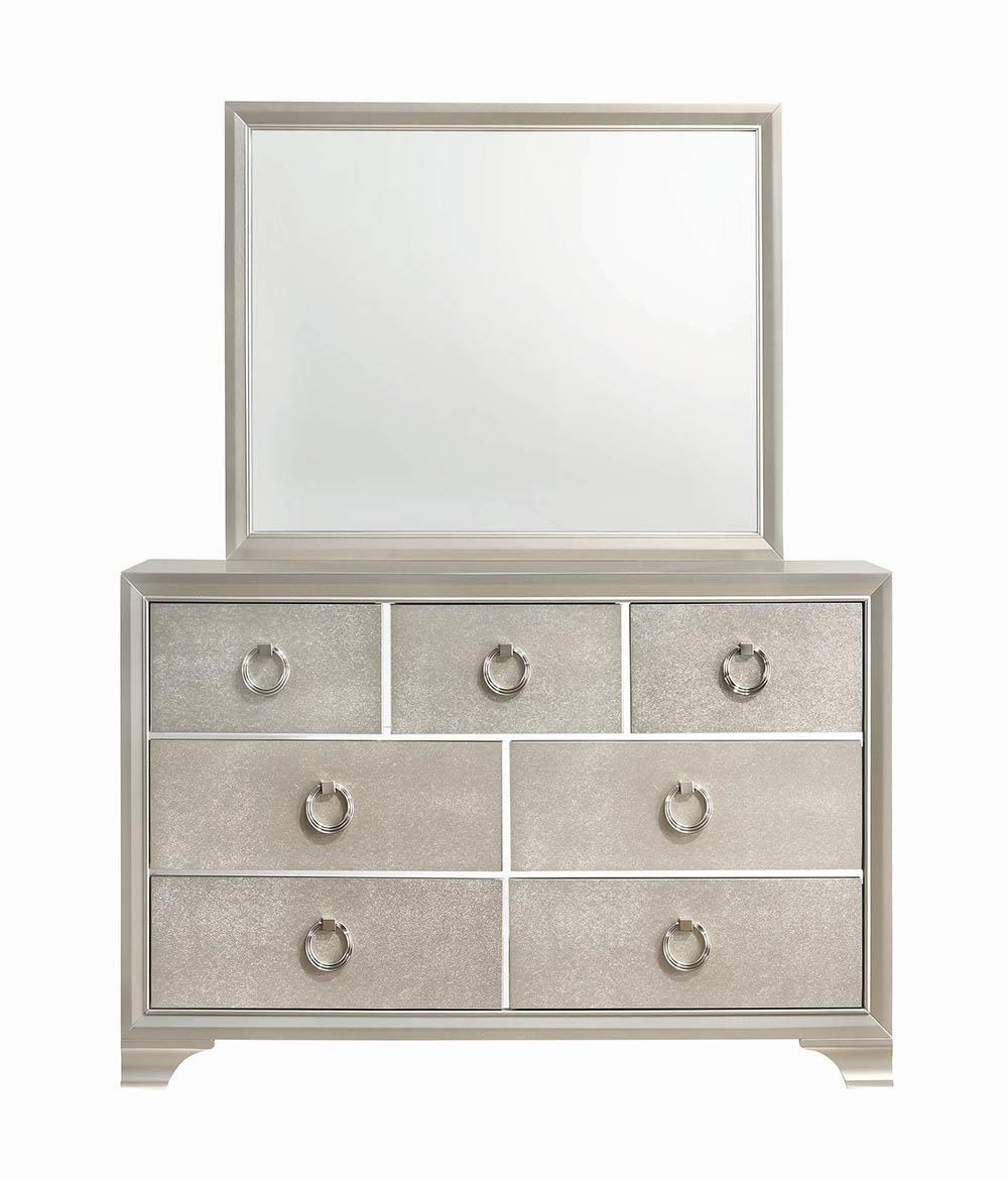 Salford Rectangular Dresser Mirror Metallic Sterling - Half Price Furniture