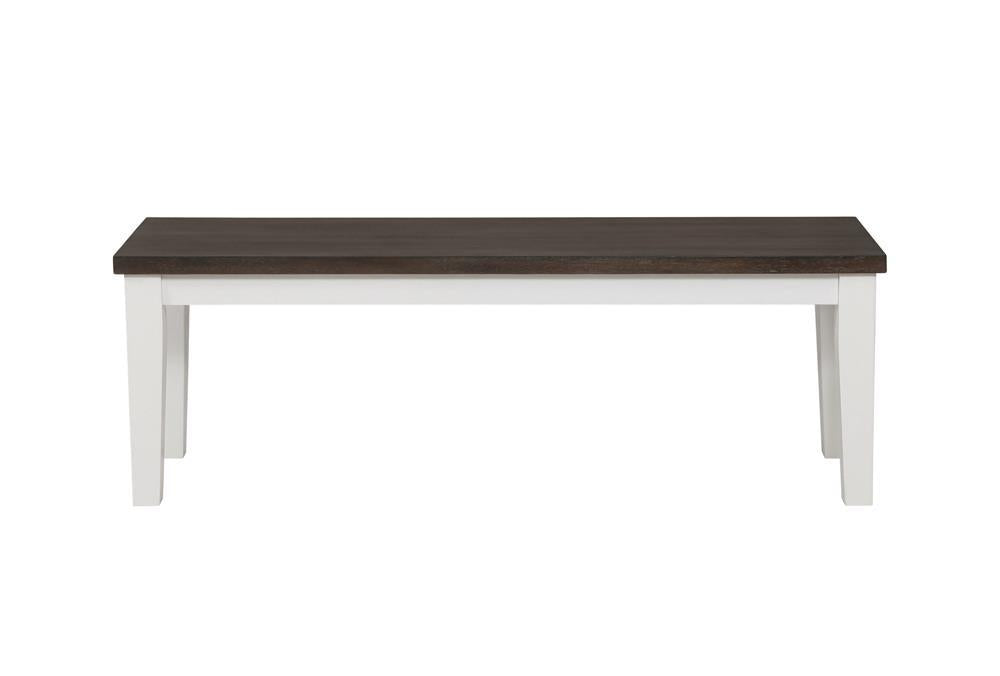 Kingman Rectangular Bench Espresso and White - Half Price Furniture