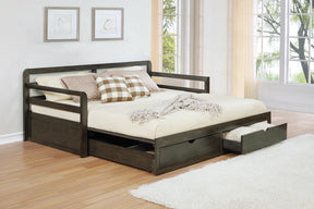 Sorrento 2-drawer Twin XL Daybed with Extension Trundle Grey - Half Price Furniture