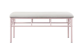 Massi Tufted Upholstered Bench Powder Pink - Half Price Furniture