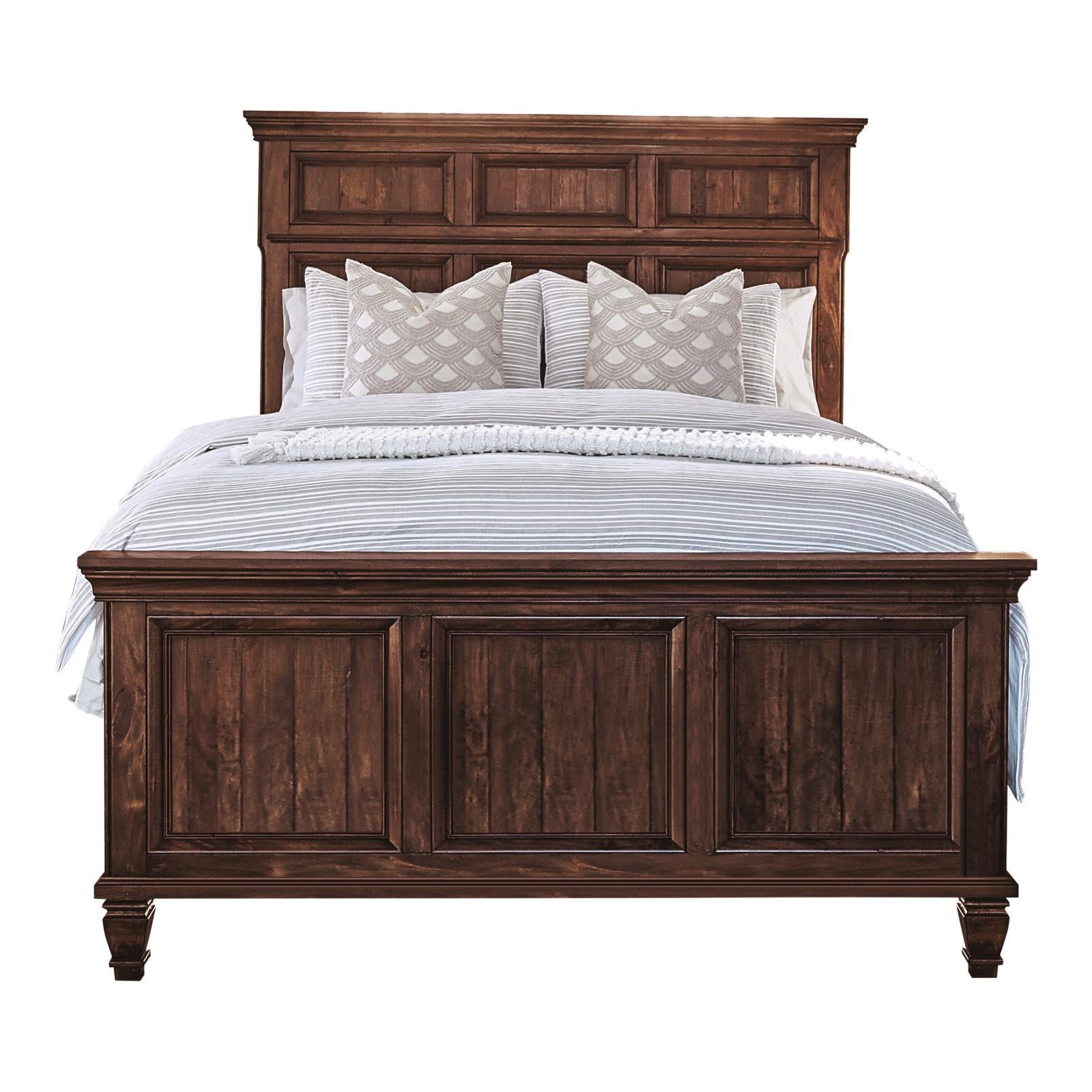 Avenue Queen Panel Bed Weathered Burnished Brown - Half Price Furniture