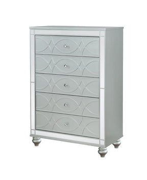 Gunnison 5-drawer Chest Silver Metallic - Chest - Half Price Furniture