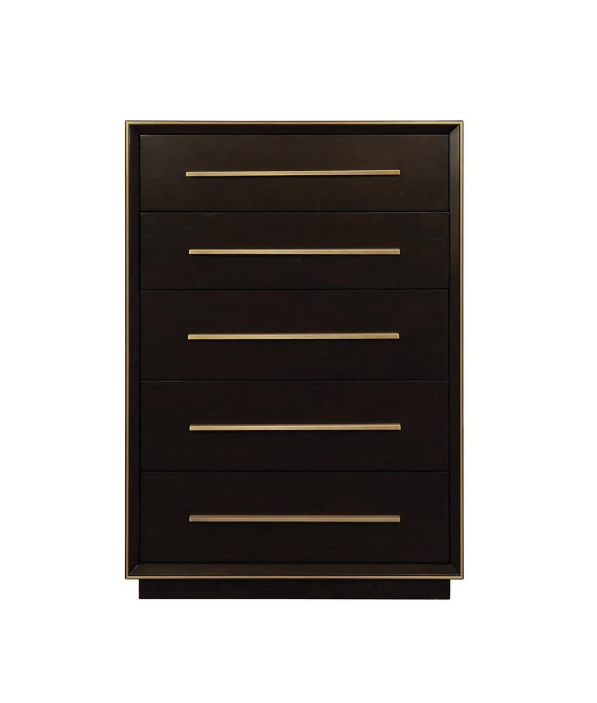 Durango 5-drawer Chest Smoked Peppercorn - Half Price Furniture