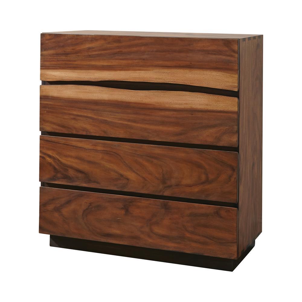 Winslow 4-drawer Chest Smokey Walnut and Coffee Bean - Half Price Furniture