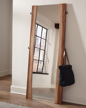 Winslow Standing Mirror Smokey Walnut and Coffee Bean - Half Price Furniture