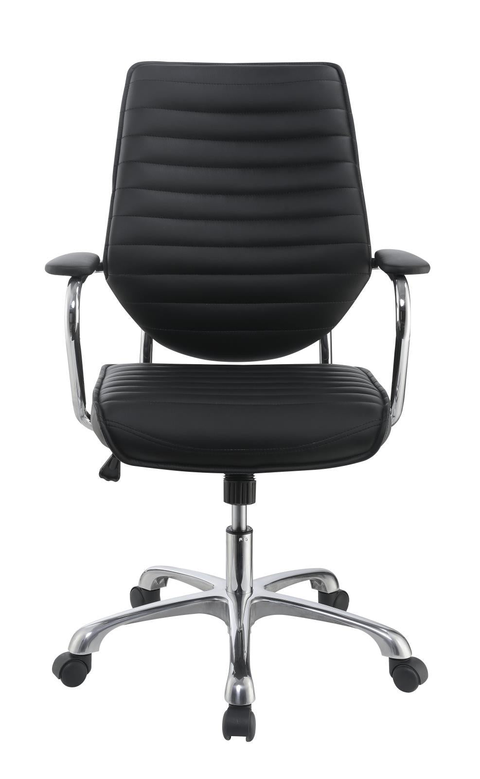 Chase High Back Office Chair Black and Chrome - Half Price Furniture