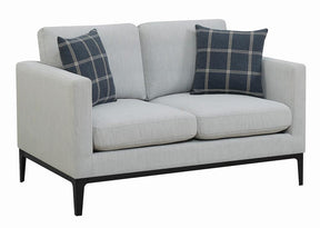 Apperson Cushioned Back Loveseat Light Grey - Half Price Furniture