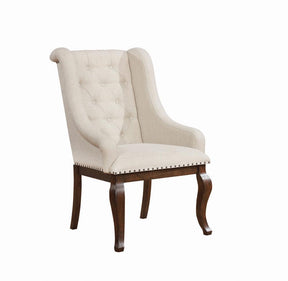 Brockway Tufted Arm Chairs Cream and Antique Java (Set of 2) - Half Price Furniture