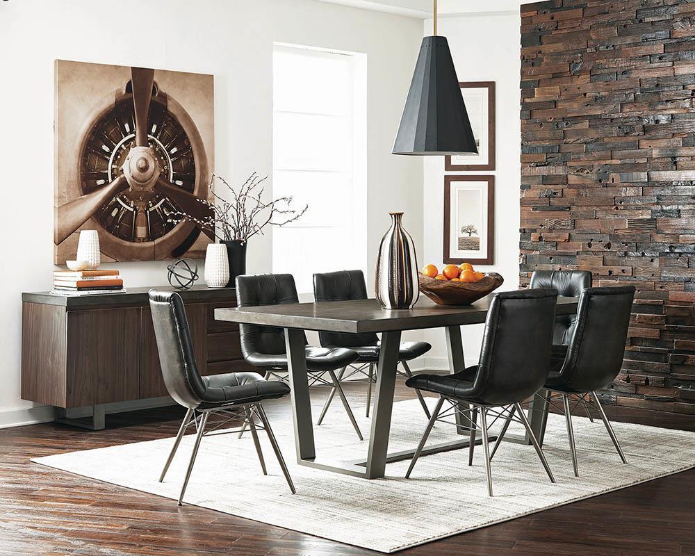 Aiken Tufted Dining Chairs Charcoal (Set of 4) - Half Price Furniture