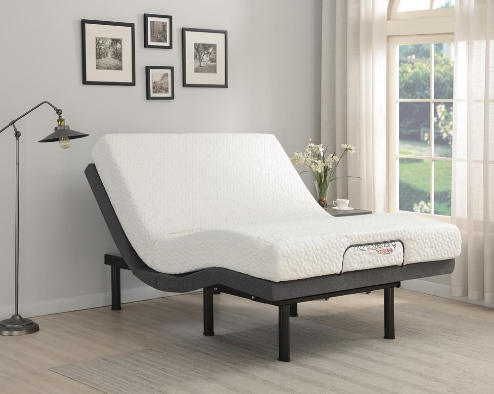 Clara Twin XL Adjustable Bed Base Grey and Black - Adjustable Base - Half Price Furniture