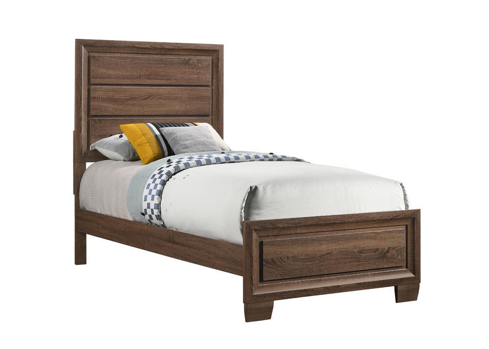 Brandon Twin Panel Bed Medium Warm Brown - Half Price Furniture