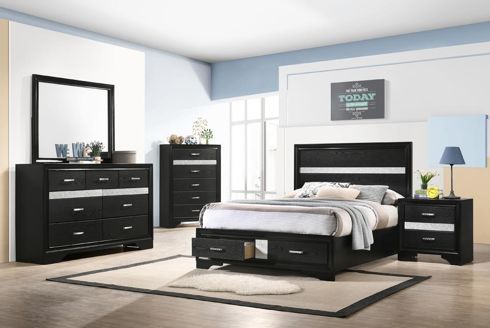 Miranda Full Storage Bed Black - Half Price Furniture