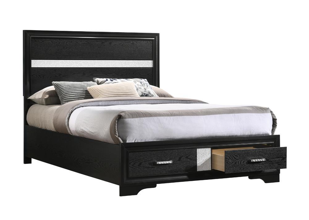 Miranda Full Storage Bed Black - Half Price Furniture