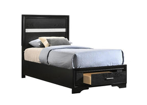 Miranda Twin Storage Bed Black - Half Price Furniture