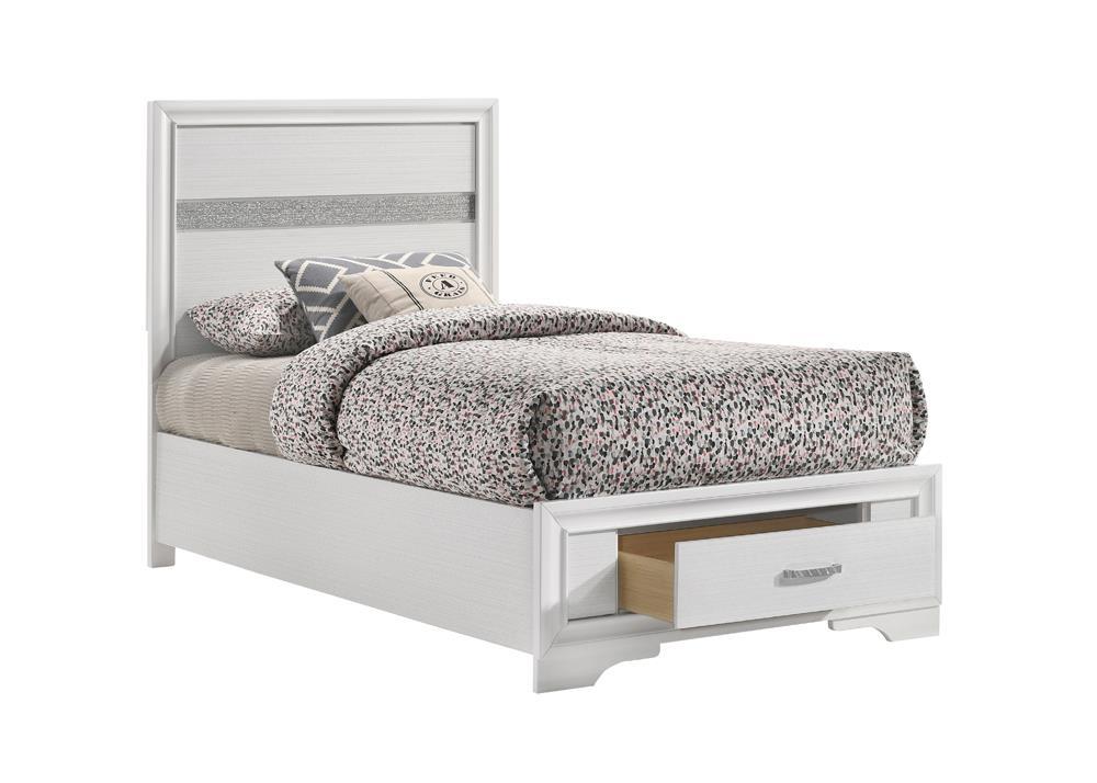 Miranda Twin Storage Bed White - Half Price Furniture