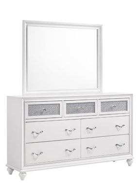 Barzini Rectangle Dresser Mirror White - Half Price Furniture