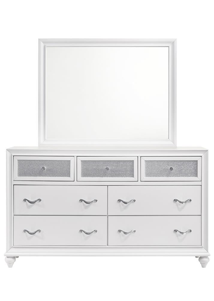 Barzini Rectangle Dresser Mirror White - Half Price Furniture