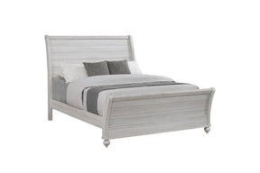 Stillwood Queen Sleigh Panel Bed Vintage Linen - Half Price Furniture