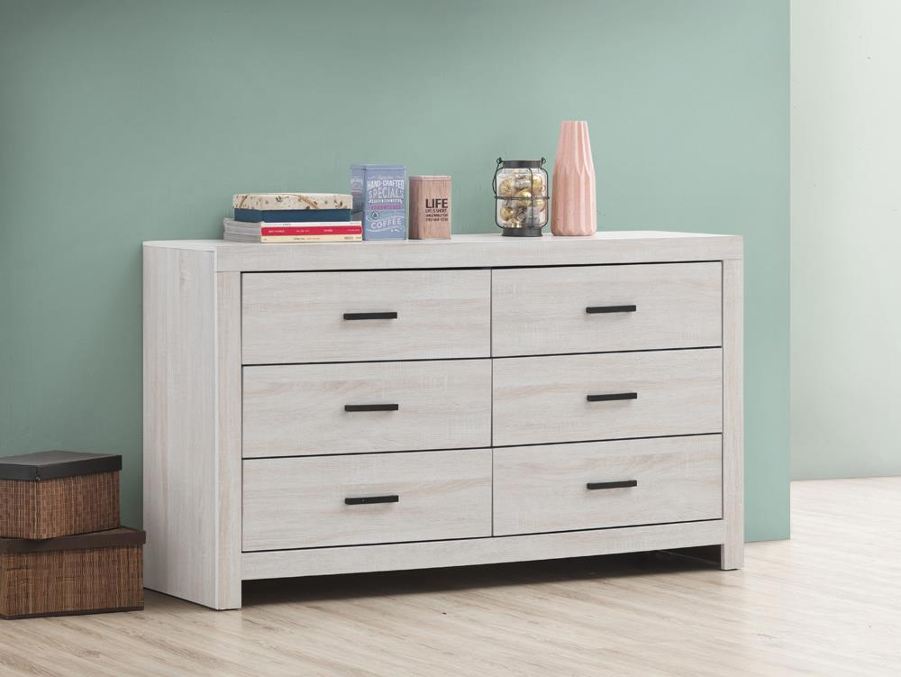 Brantford 6-drawer Dresser Coastal White - Half Price Furniture
