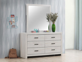 Brantford Rectangle Dresser Mirror Coastal White - Half Price Furniture