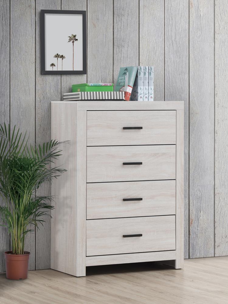 Brantford 4-drawer Chest Coastal White - Half Price Furniture