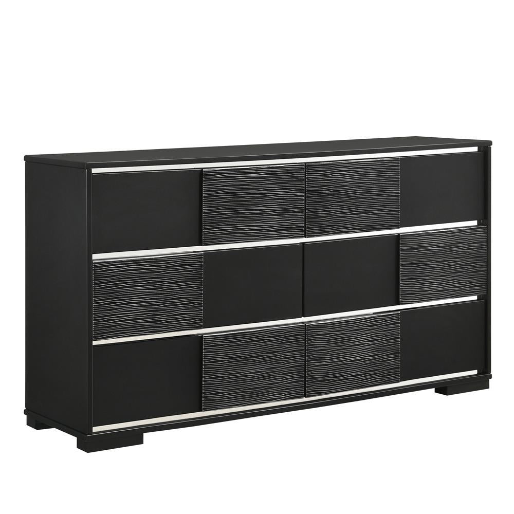 Blacktoft 6-drawer Dresser Black - Half Price Furniture