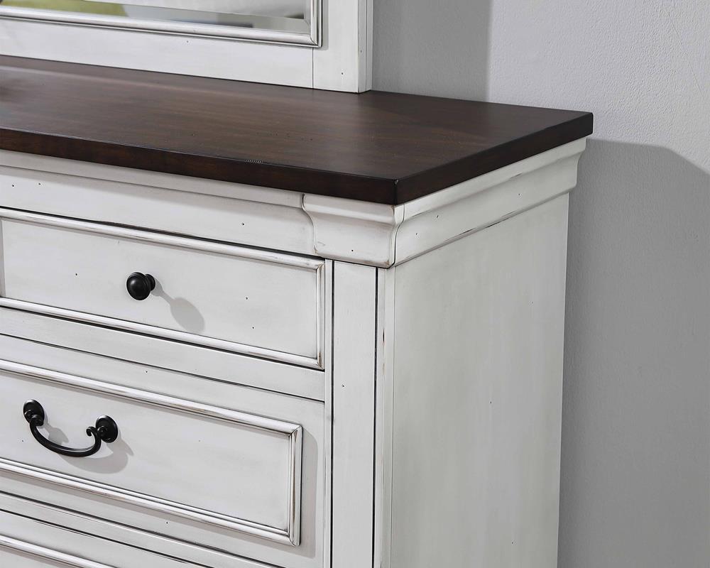 Hillcrest 9-drawer Dresser Dark Rum and White - Half Price Furniture