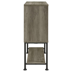 Claremont Sliding Door Bar Cabinet with Lower Shelf Grey Driftwood - Half Price Furniture