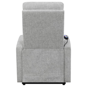 Howie Tufted Upholstered Power Lift Recliner Grey - Half Price Furniture