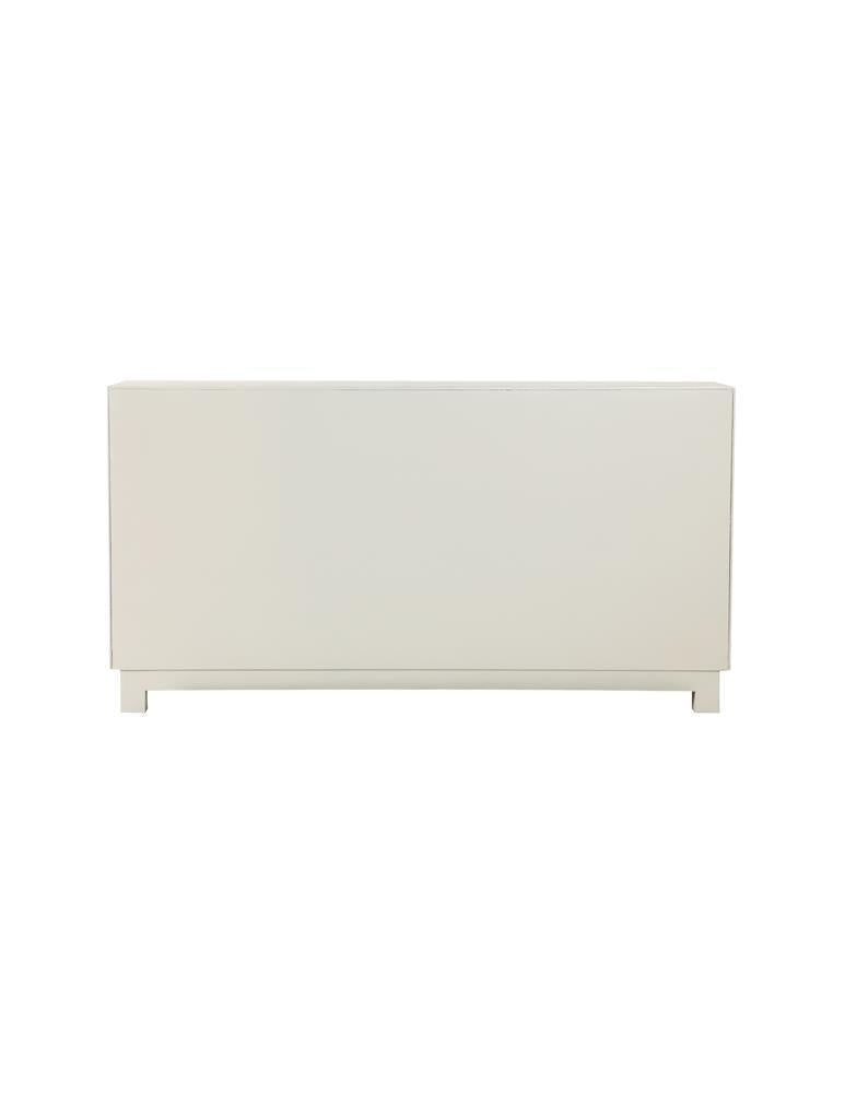 Voula Rectangular 4-door Accent Cabinet White and Gold - Half Price Furniture