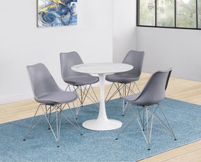 Arkell 30-inch Round Pedestal Dining Table White - Half Price Furniture