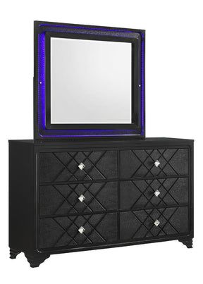 Penelope Rectangular Dresser Mirror Black - Half Price Furniture