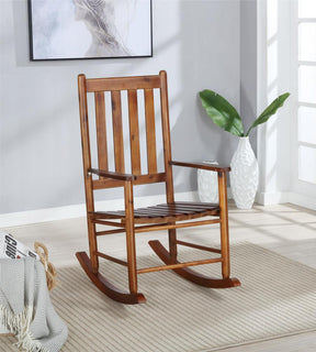 Annie Slat Back Wooden Rocking Chair Golden Brown - Half Price Furniture