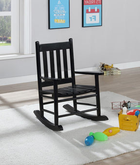 Annie Slat Back Youth Rocking Chair Black - Half Price Furniture