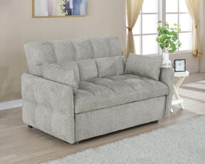 Cotswold Tufted Cushion Sleeper Sofa Bed Light Grey - Half Price Furniture