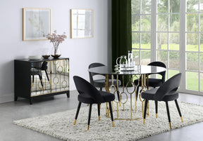 Lindsey Arched Back Upholstered Side Chairs Black (Set of 2) - Half Price Furniture