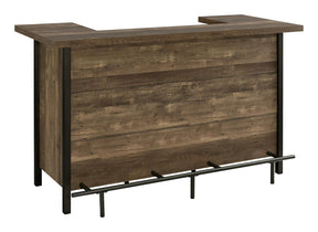 Bellemore Rectangular Storage Bar Unit Rustic Oak - Half Price Furniture