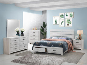 Brantford Eastern King Panel Bed Coastal White - Half Price Furniture