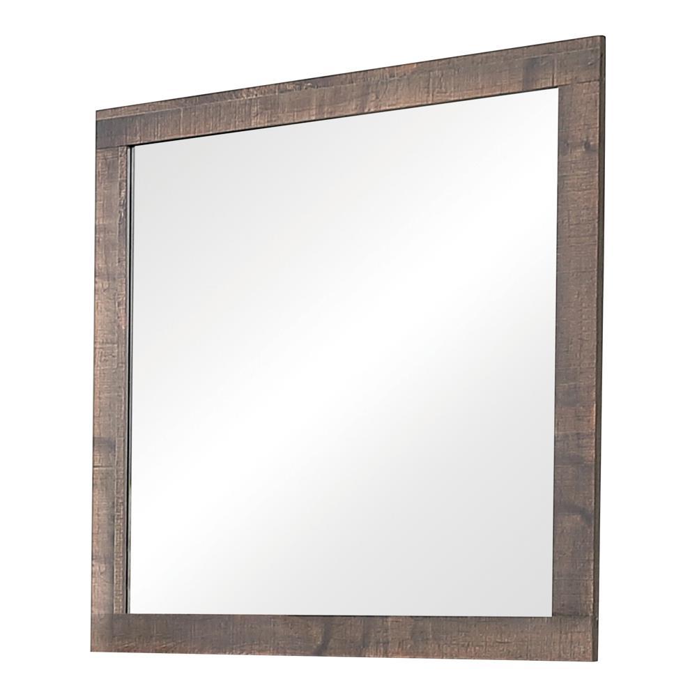 Frederick Square Dresser Mirror Weathered Oak - Half Price Furniture