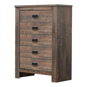 Frederick 5-drawer Chest Weathered Oak Half Price Furniture