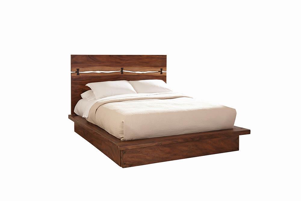 Winslow Eastern King Bed Smokey Walnut and Coffee Bean - Half Price Furniture
