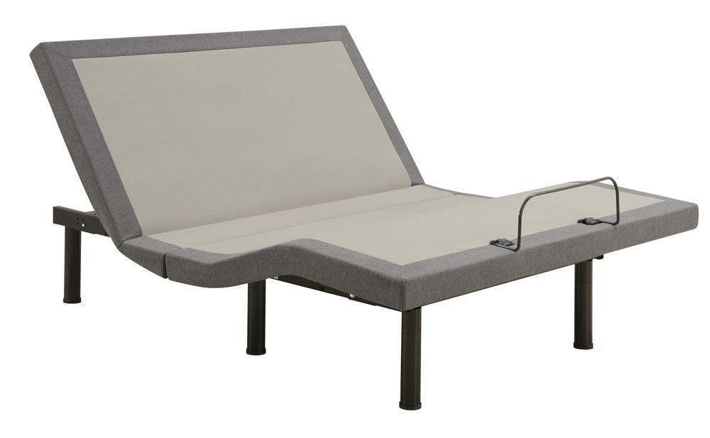 Negan California King Adjustable Bed Base Grey and Black - Adjustable Base - Half Price Furniture