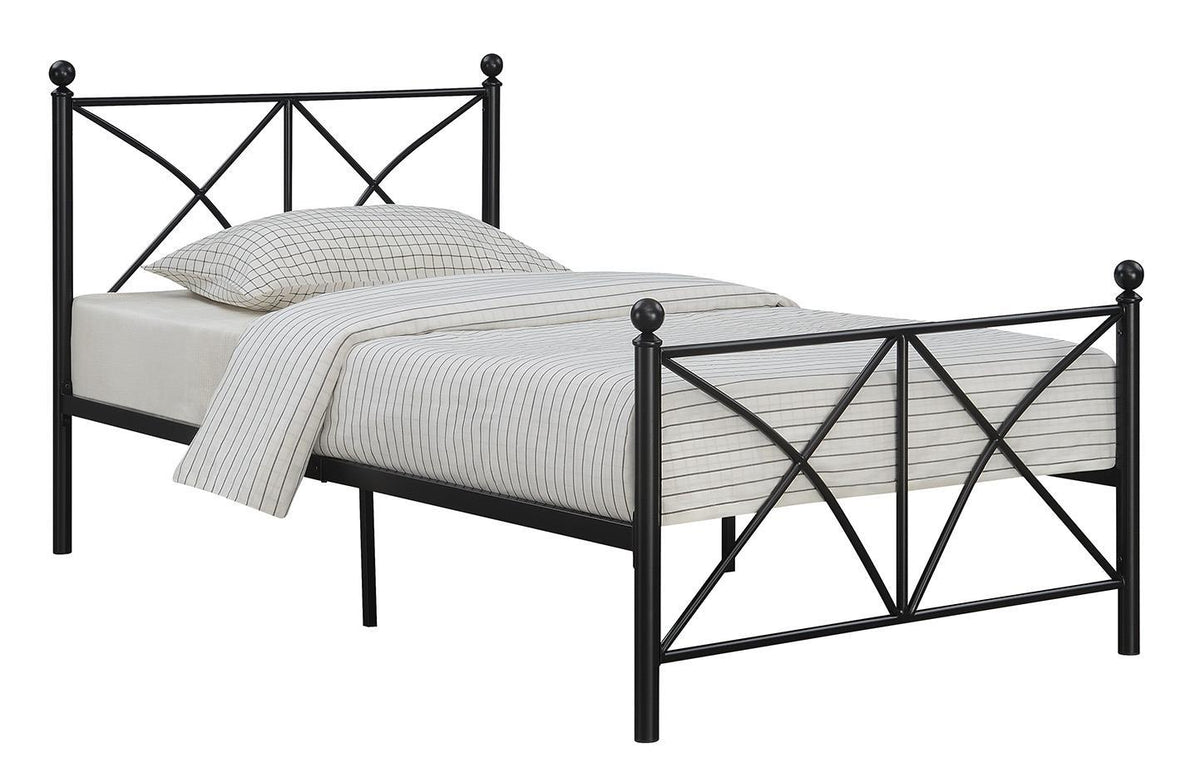 Hart Twin Platform Bed Black - Half Price Furniture