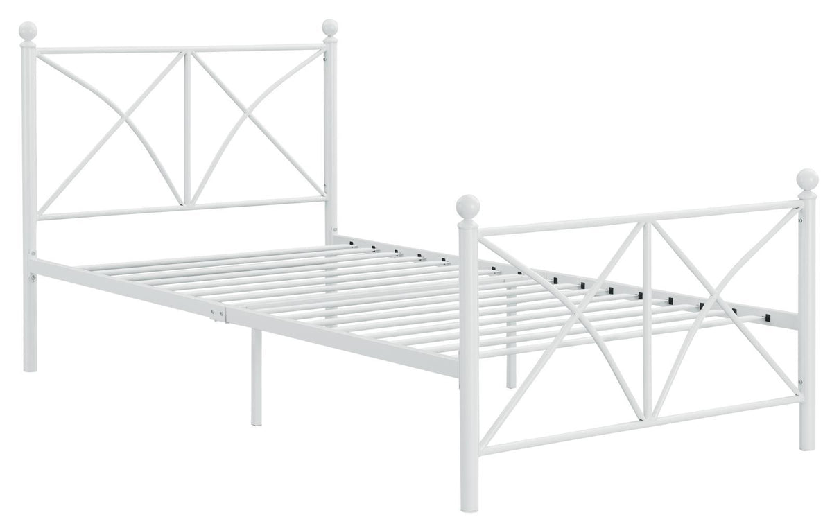 Hart Twin Platform Bed White - Half Price Furniture