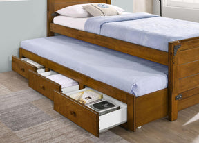 Granger Twin Captain's Bed with Trundle Rustic Honey - Half Price Furniture
