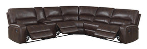 Brunson 3-piece Upholstered Motion Sectional Brown - Half Price Furniture