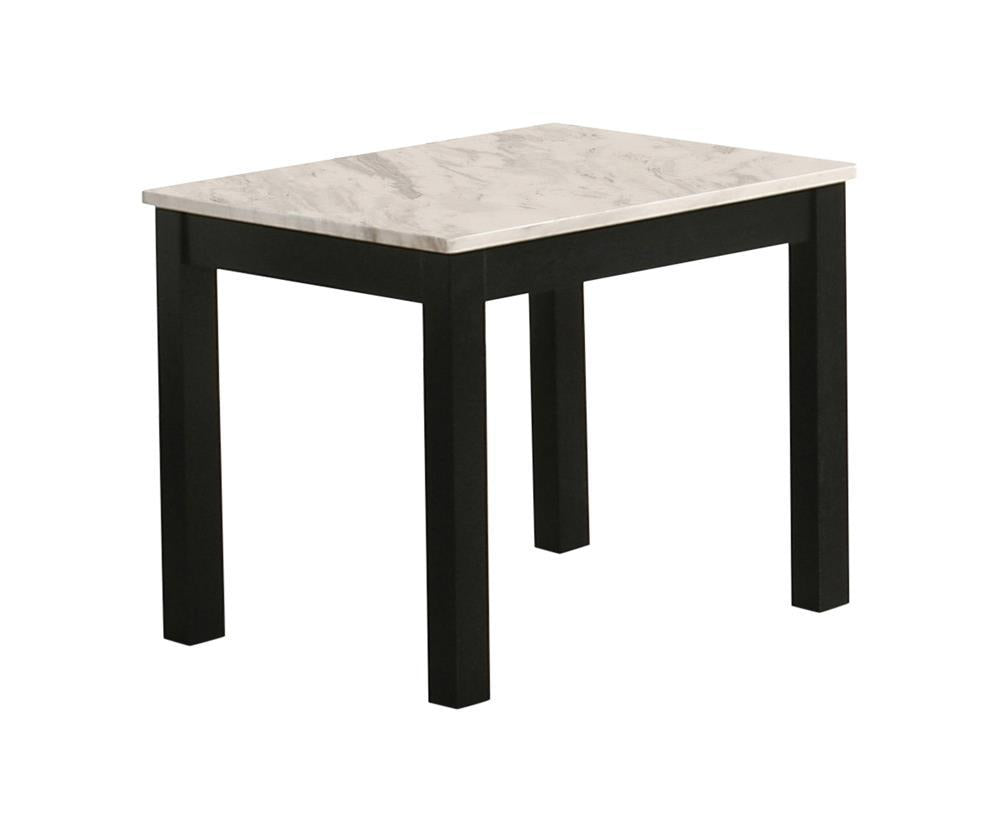 Bates Faux Marble 3-piece Occasional Table Set White and Black - Half Price Furniture