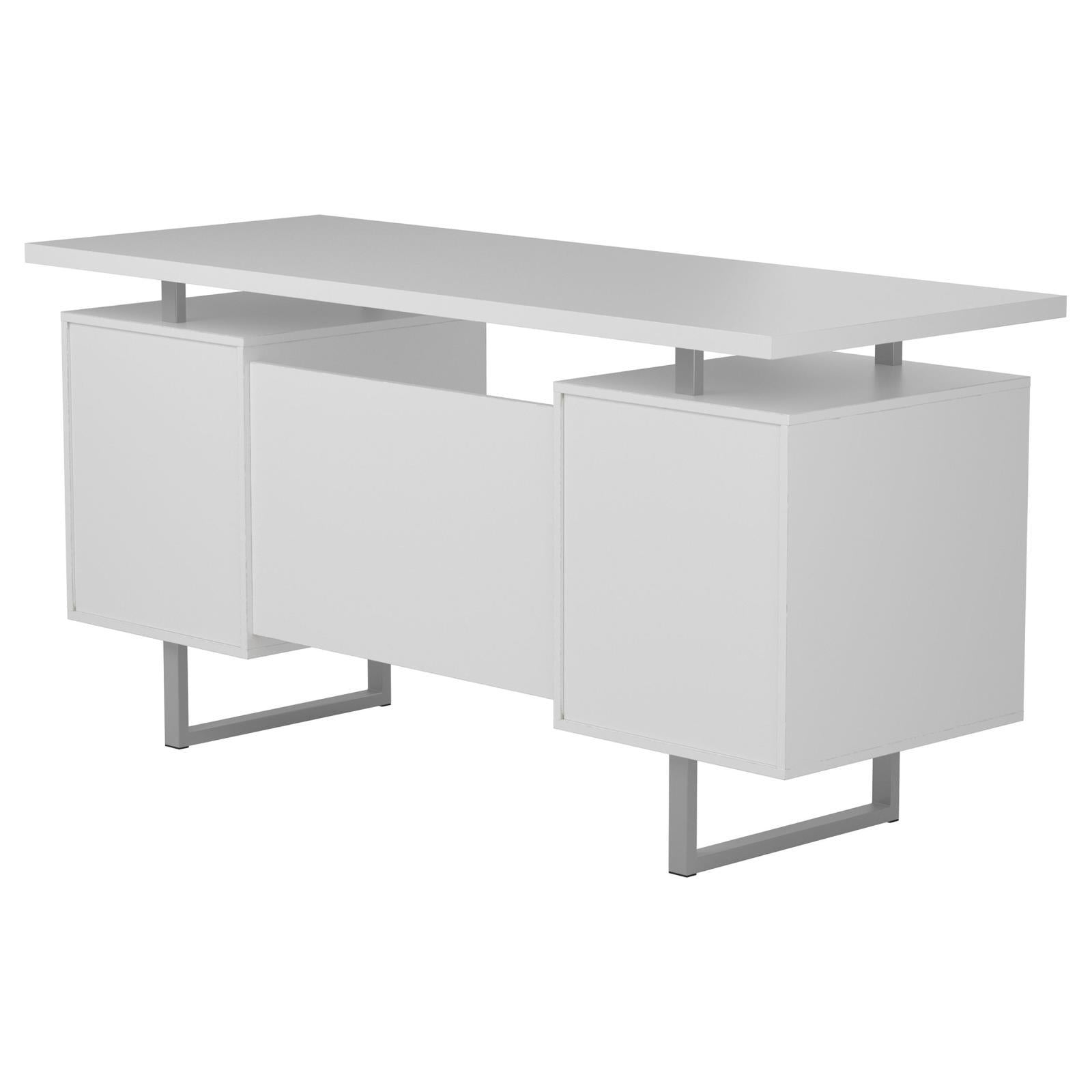 Lawtey Floating Top Office Desk Weathered Grey - Half Price Furniture