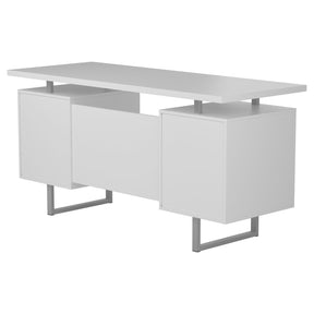 Lawtey Floating Top Office Desk Weathered Grey - Half Price Furniture